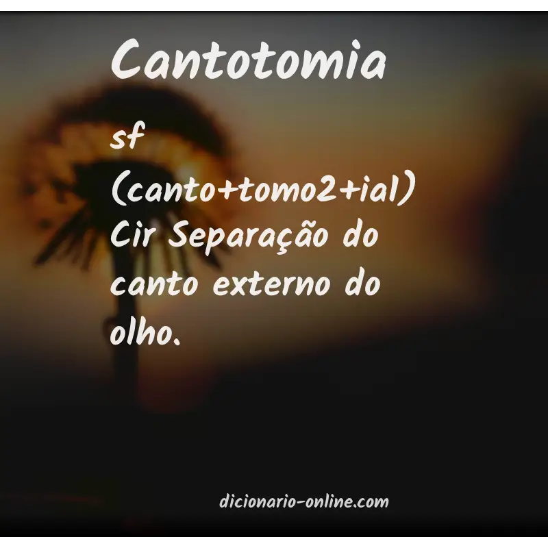 Significado de cantotomia