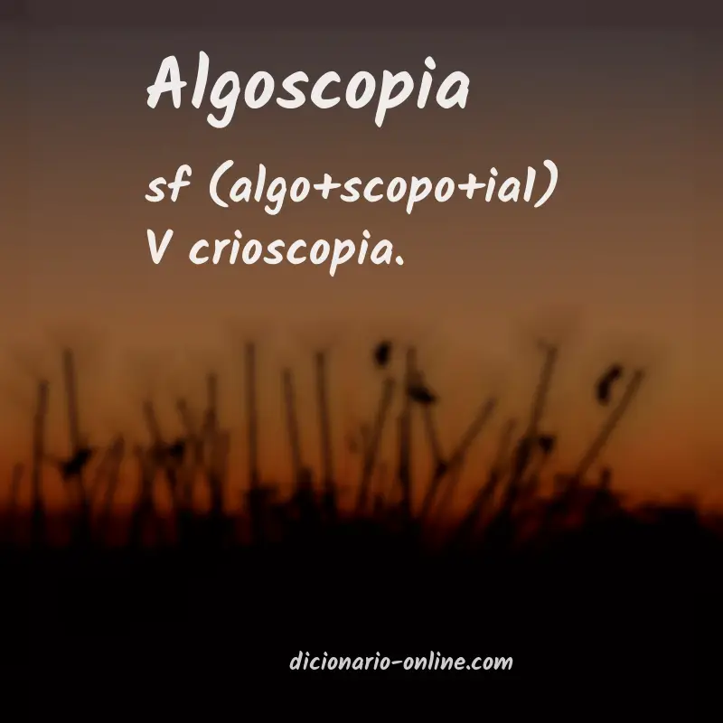 Significado de algoscopia