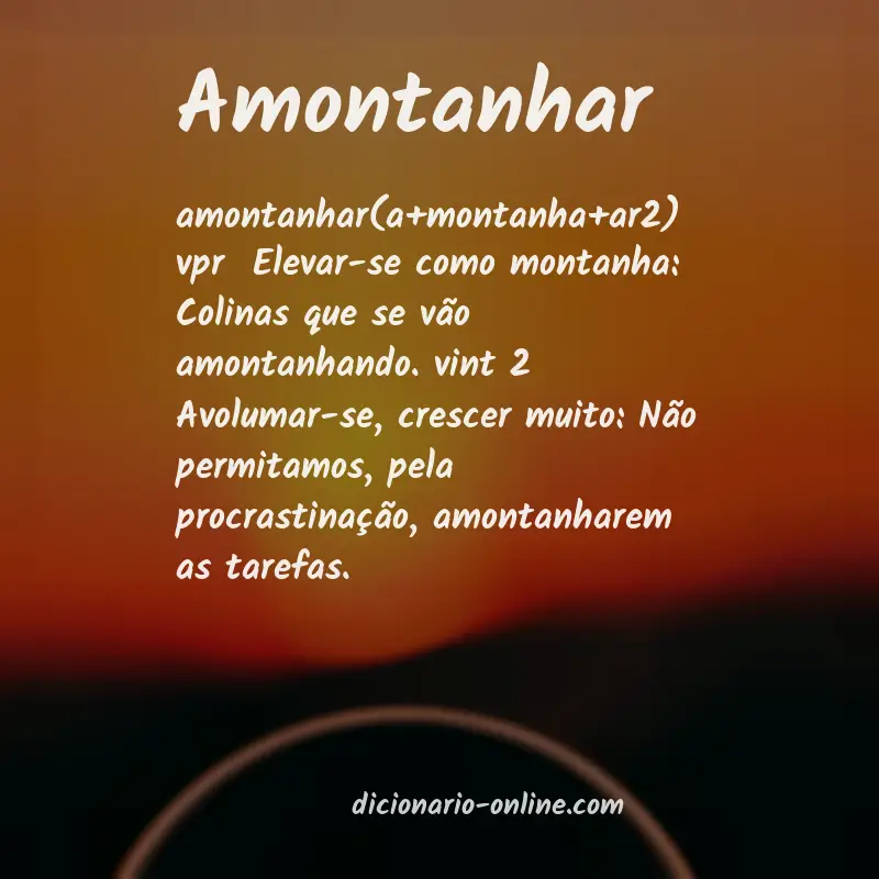 Significado de amontanhar