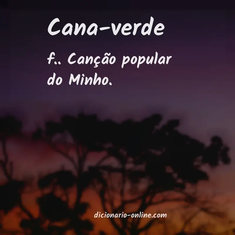 Significado de cana-verde
