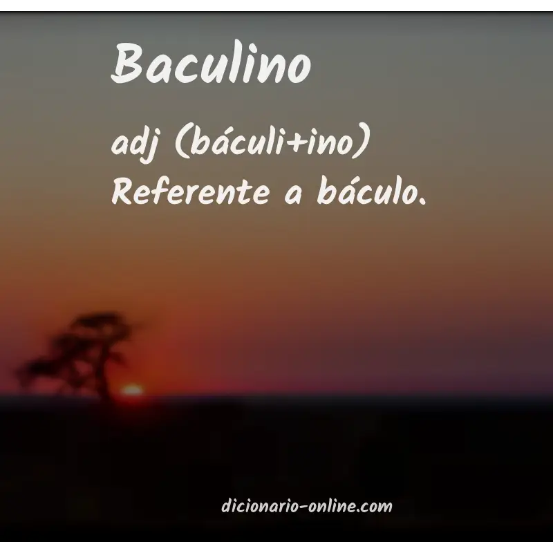 Significado de baculino