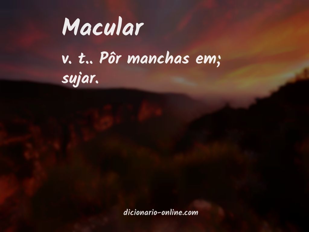 Significado de macular