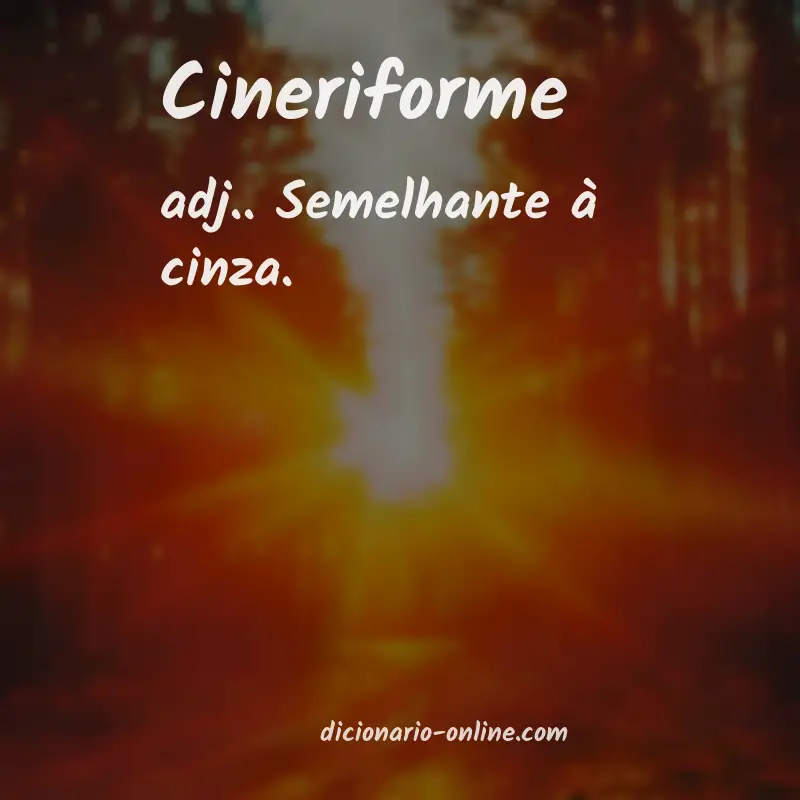 Significado de cineriforme