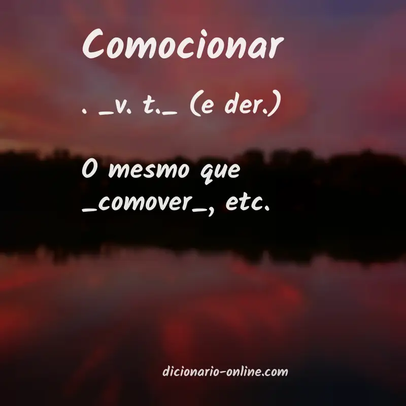 Significado de comocionar