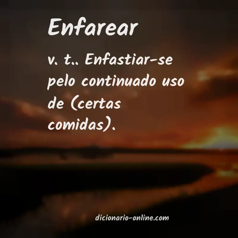 Significado de enfarear