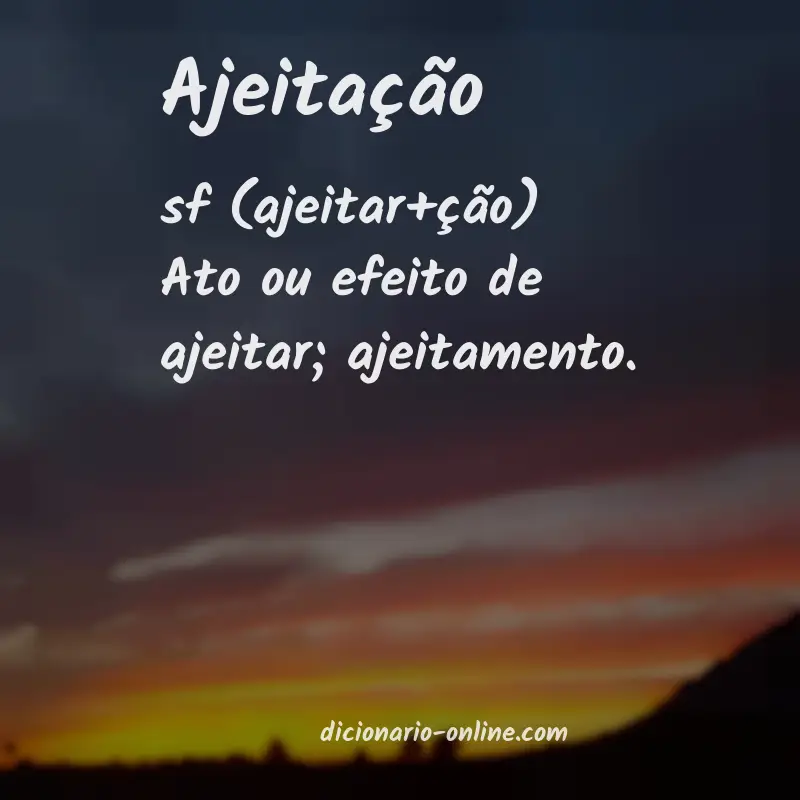 Significado de ajeitação