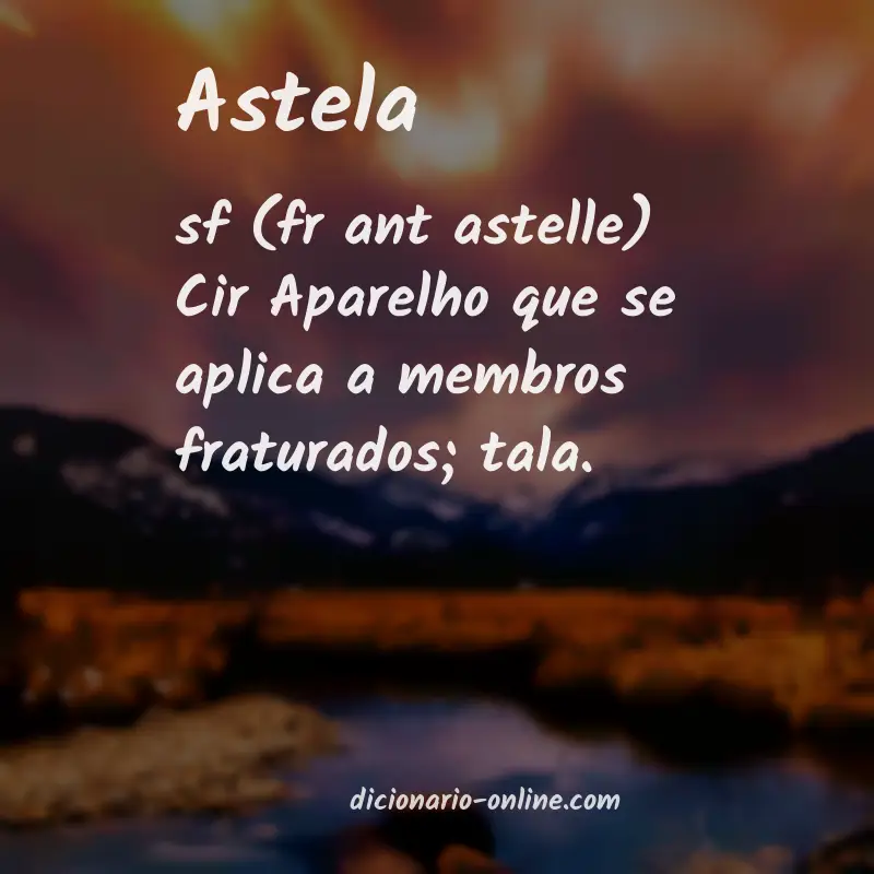 Significado de astela