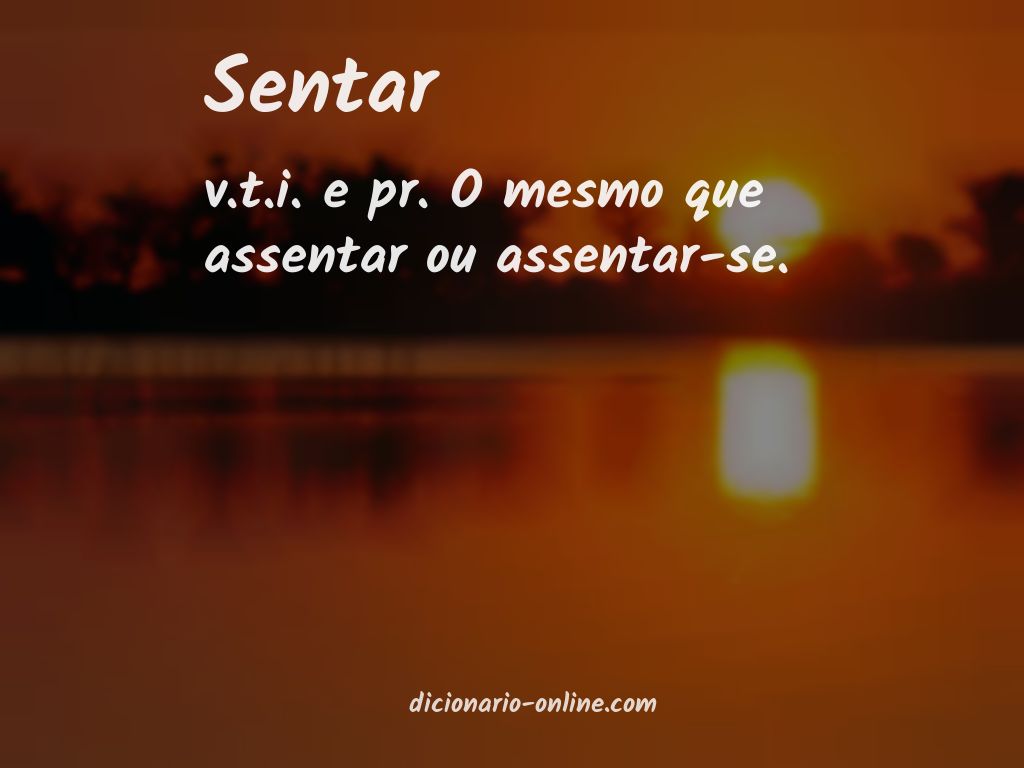 Significado de sentar