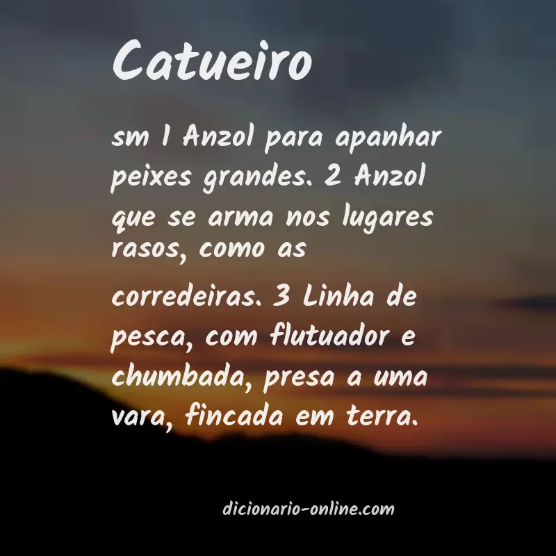 Significado de catueiro