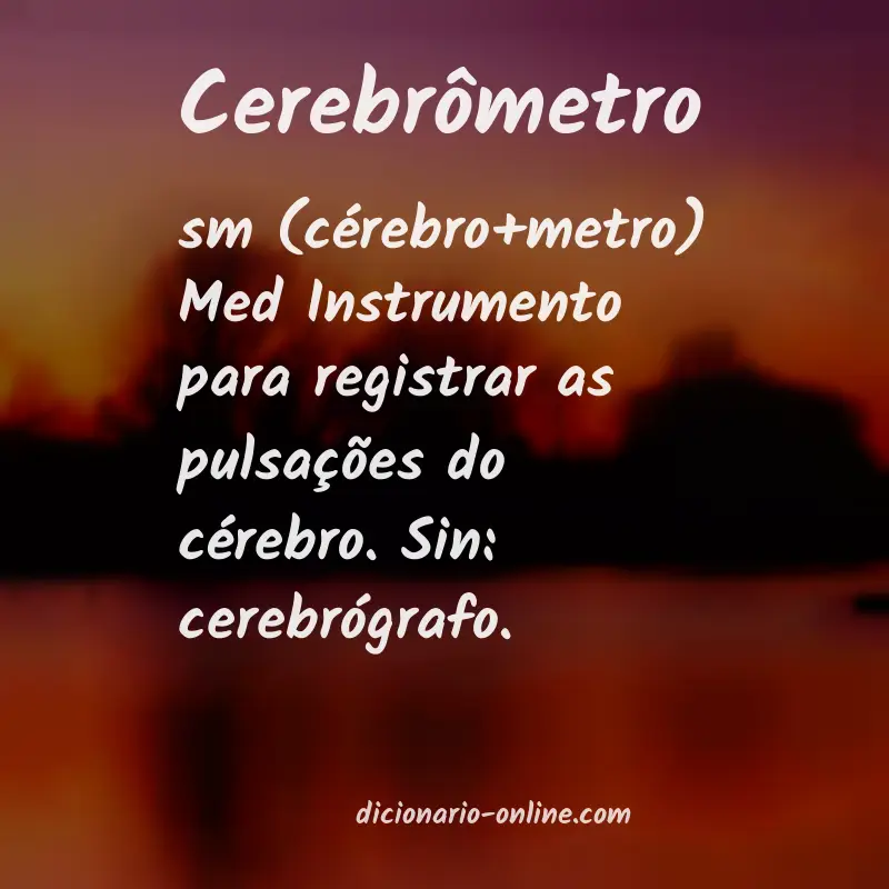 Significado de cerebrômetro