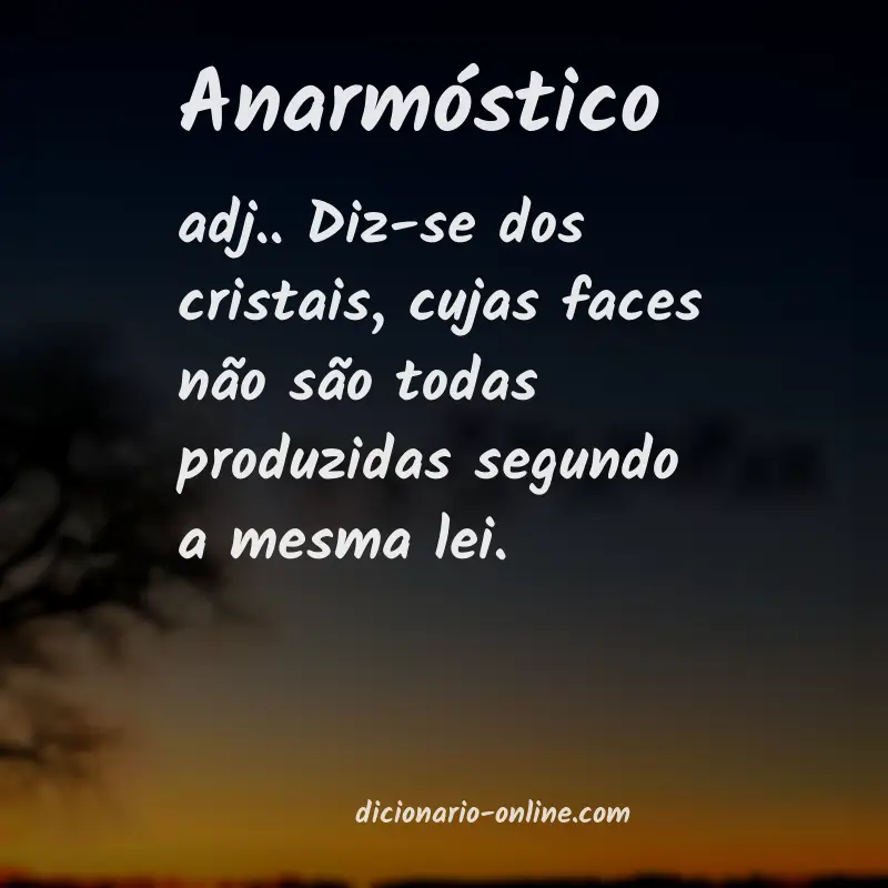 Significado de anarmóstico
