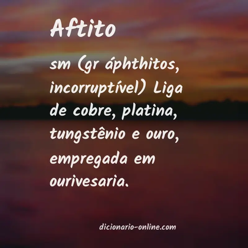 Significado de aftito