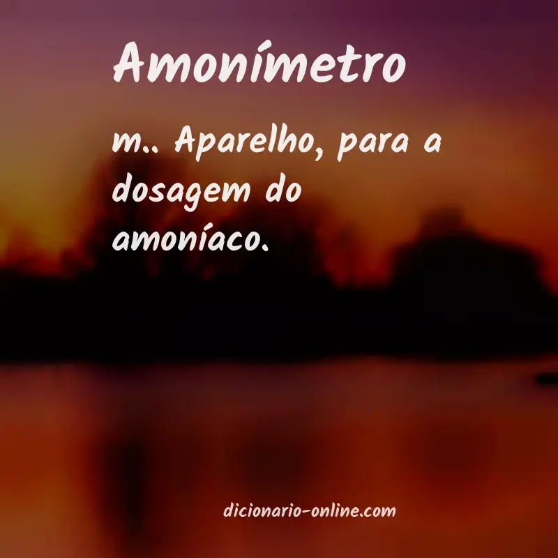 Significado de amonímetro