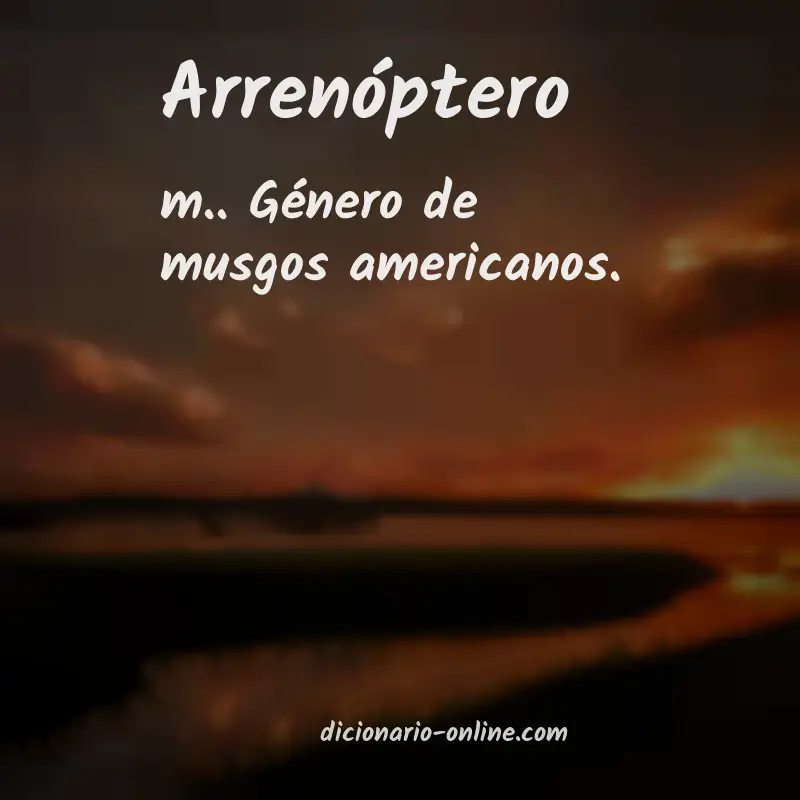Significado de arrenóptero