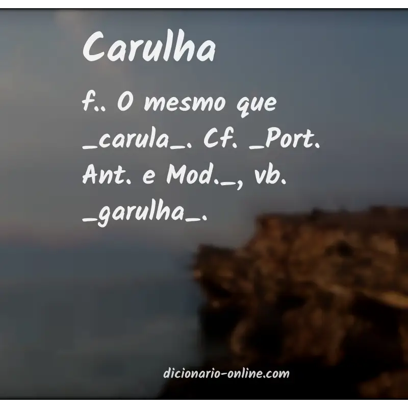 Significado de carulha