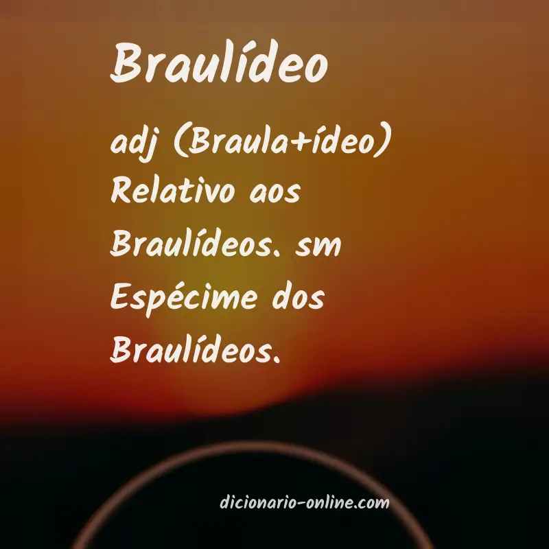 Significado de braulídeo