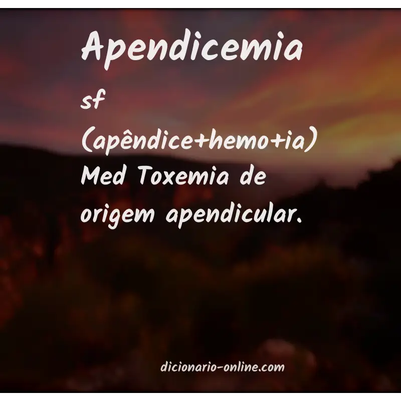 Significado de apendicemia