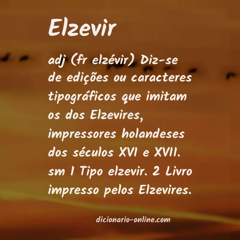 Significado de elzevir