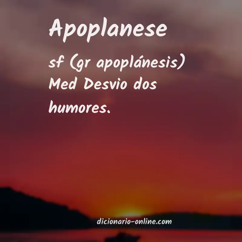 Significado de apoplanese