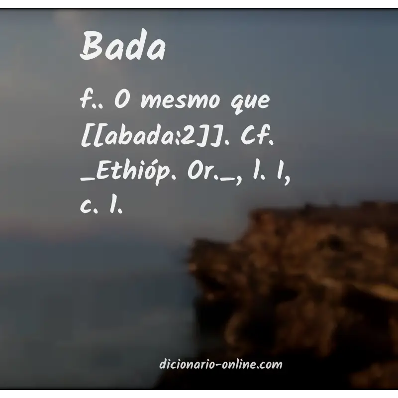Significado de bada