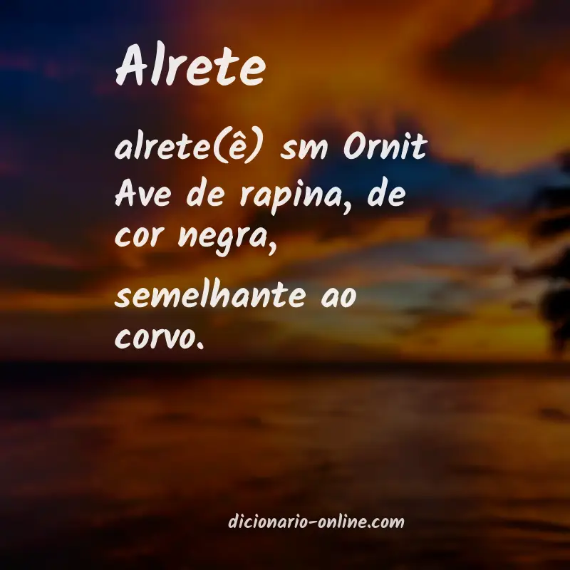 Significado de alrete