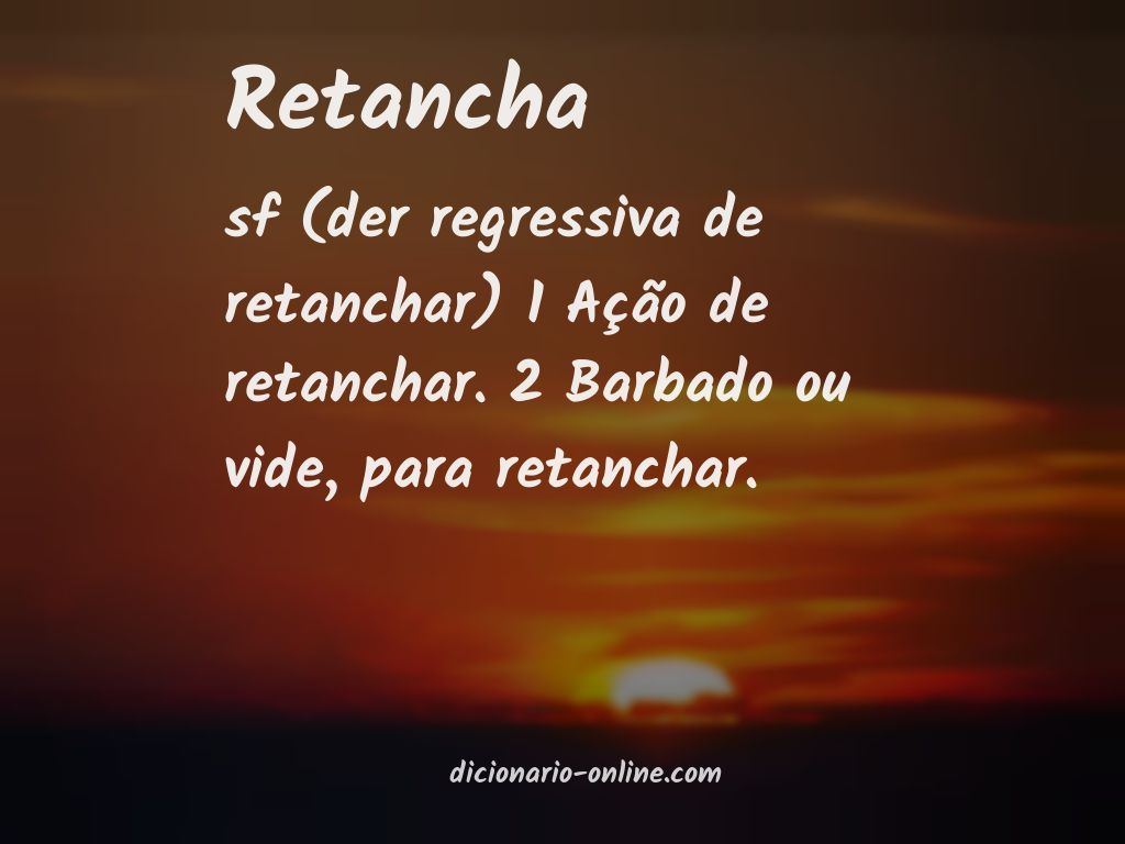 Significado de retancha