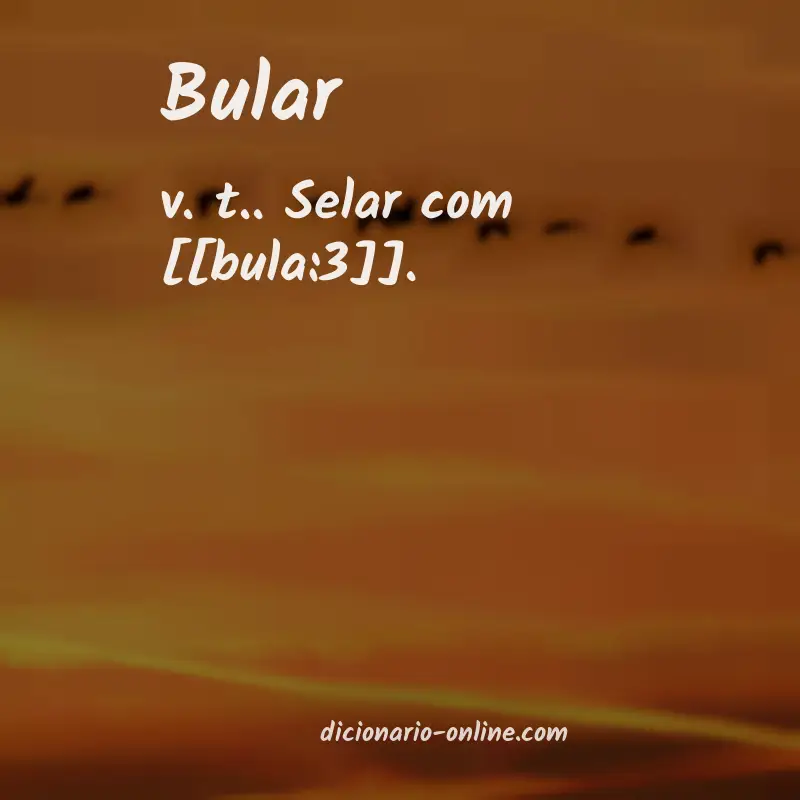Significado de bular