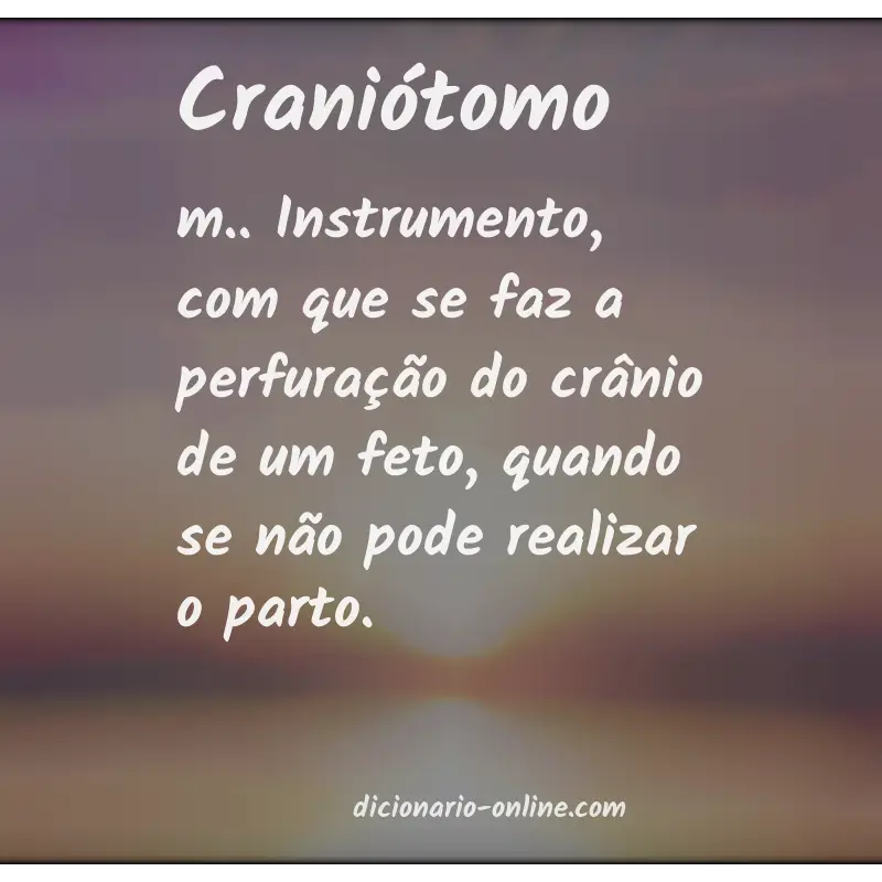 Significado de craniótomo