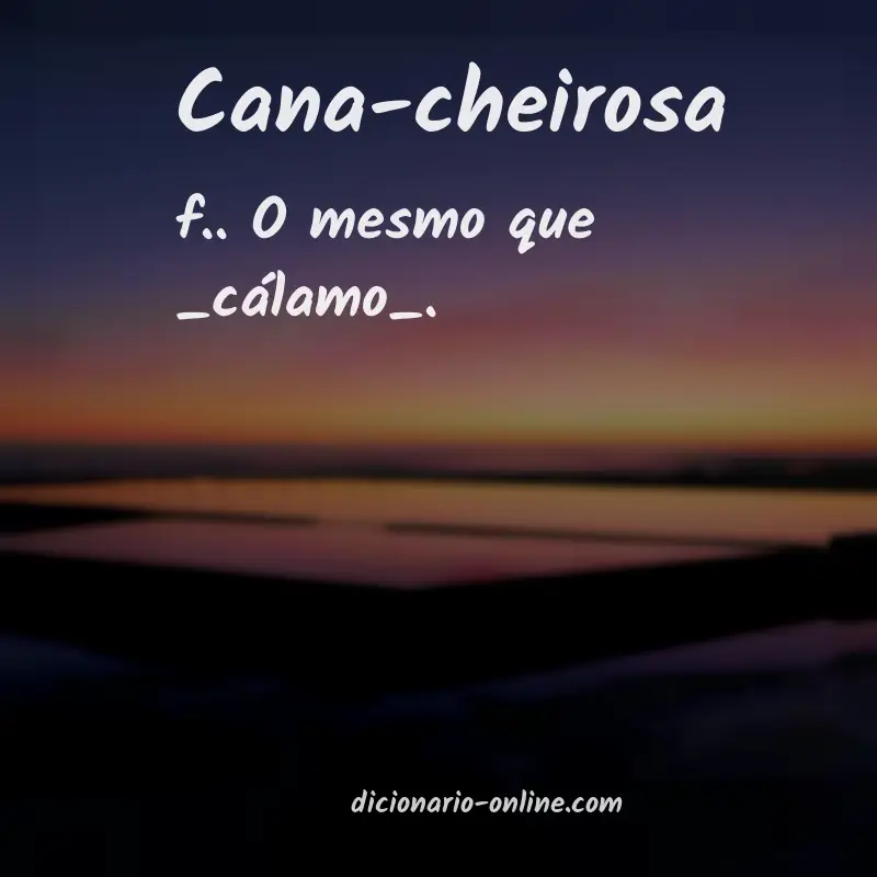 Significado de cana-cheirosa