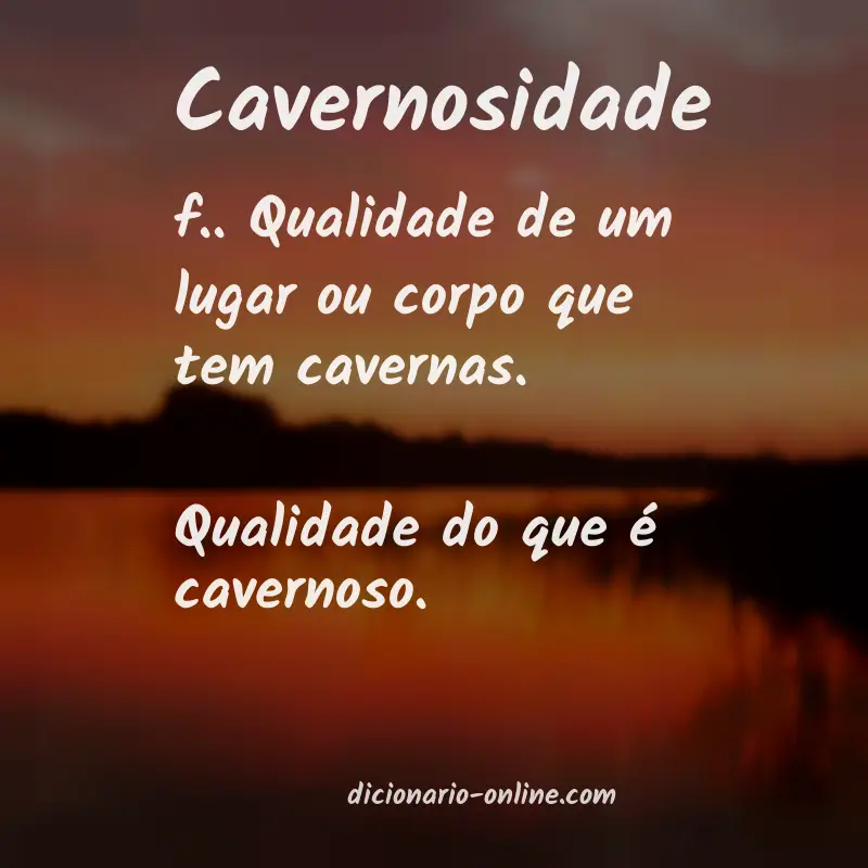 Significado de cavernosidade