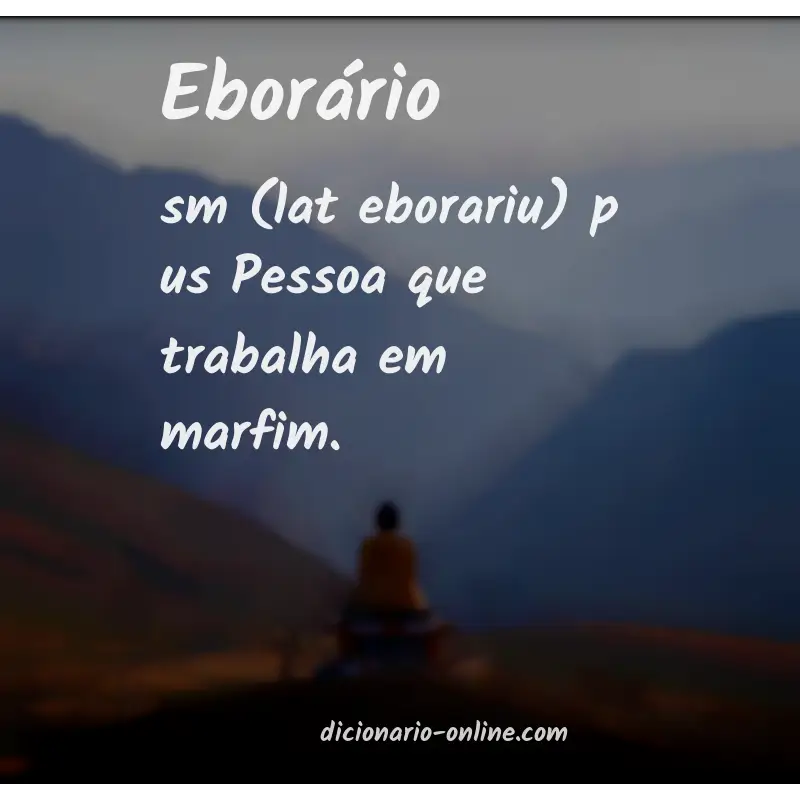 Significado de eborário