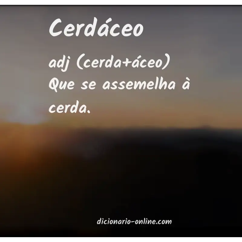 Significado de cerdáceo