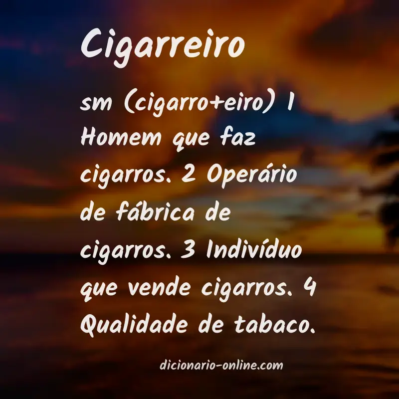 Significado de cigarreiro