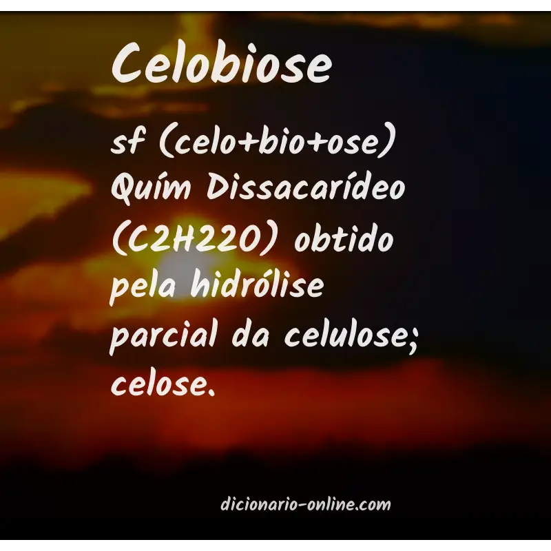 Significado de celobiose