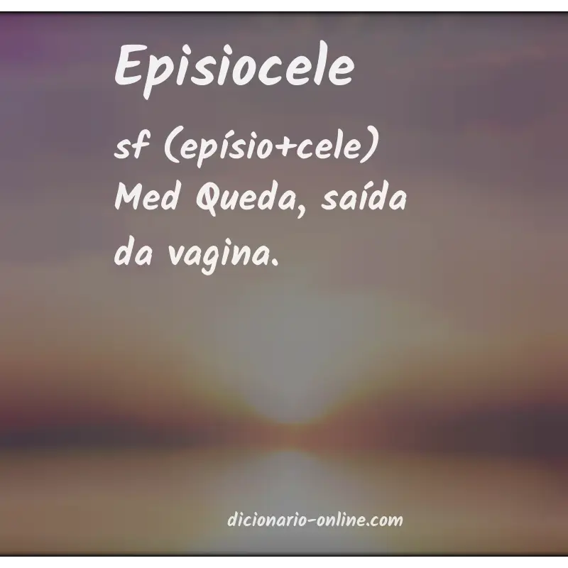 Significado de episiocele