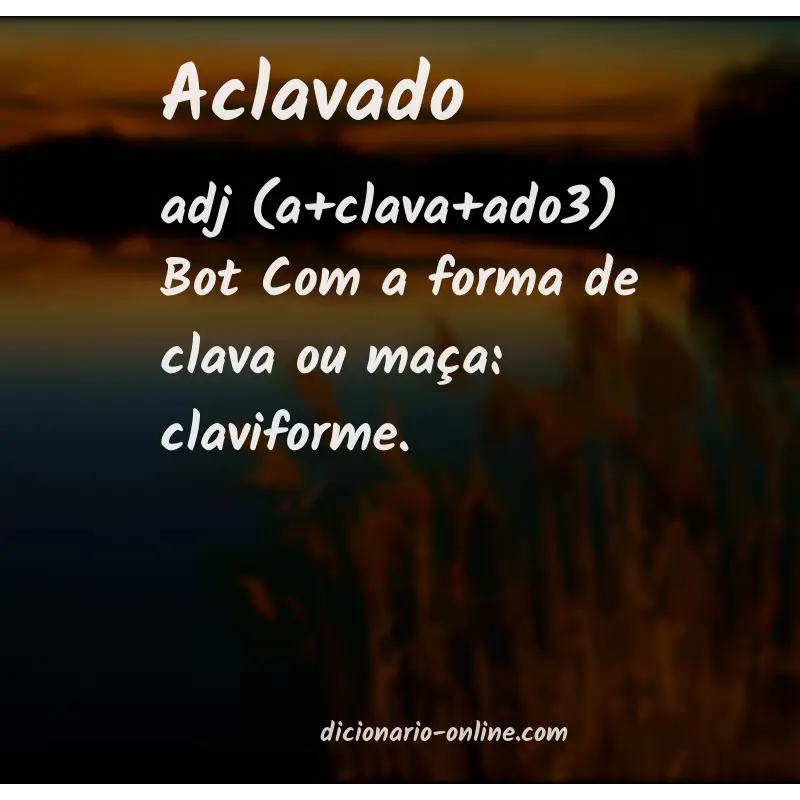 Significado de aclavado
