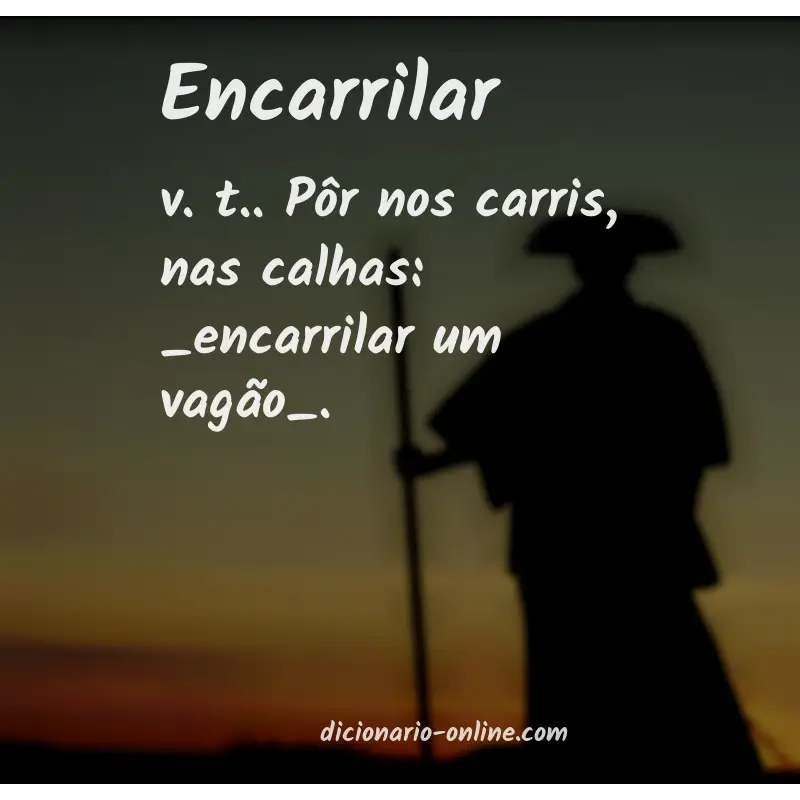 Significado de encarrilar
