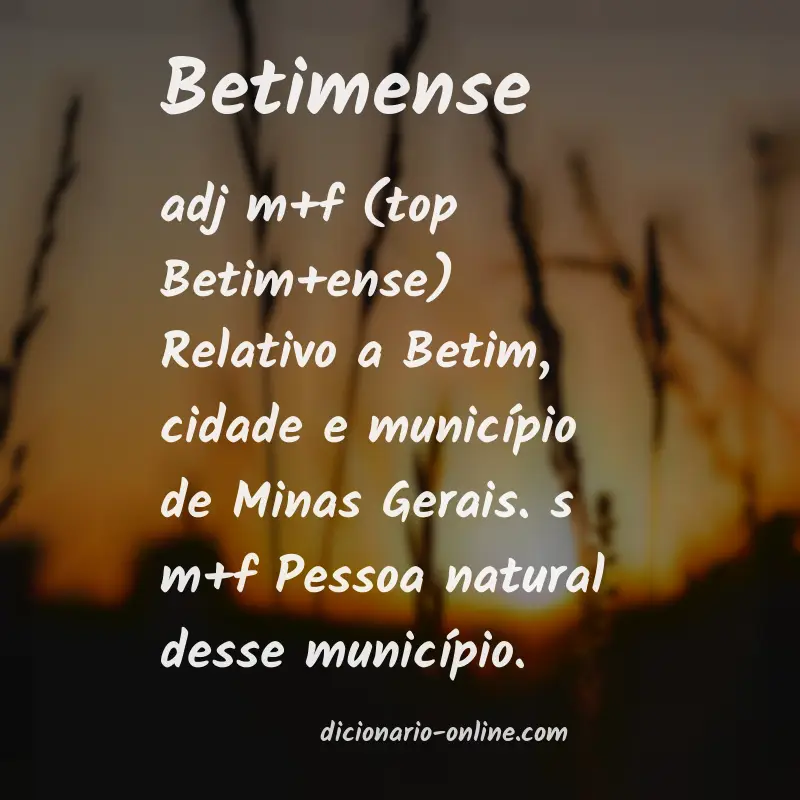 Significado de betimense