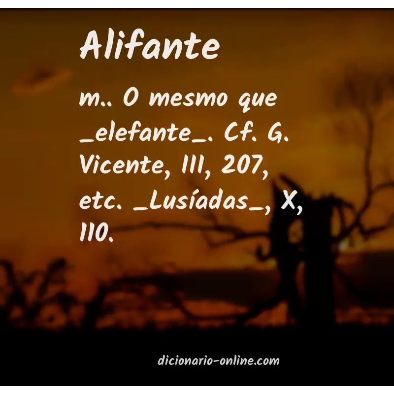Significado de alifante