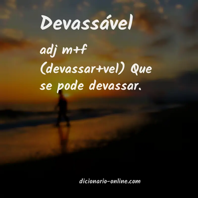 Significado de devassável