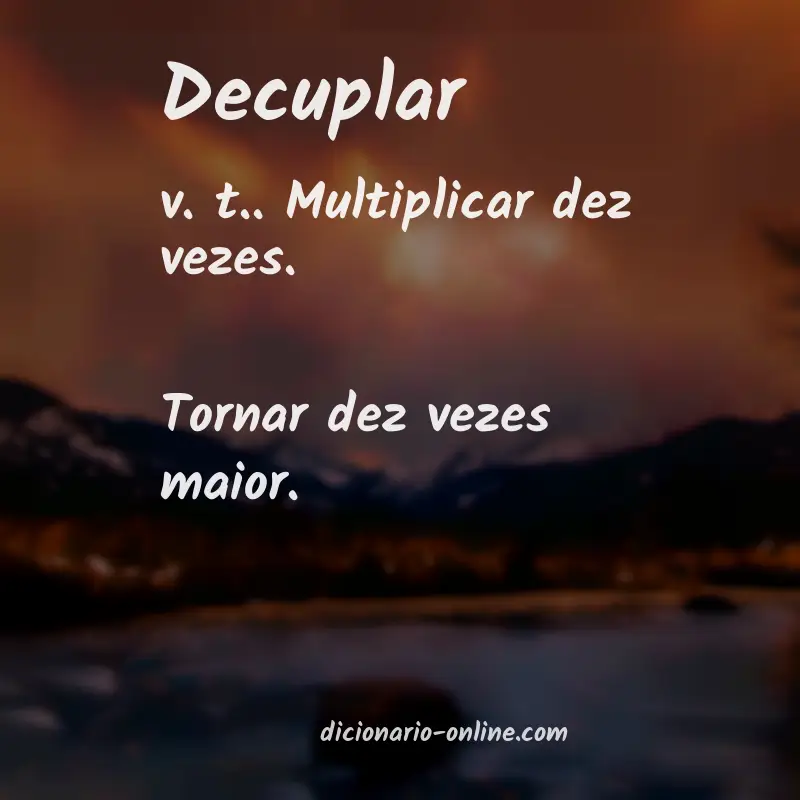 Significado de decuplar