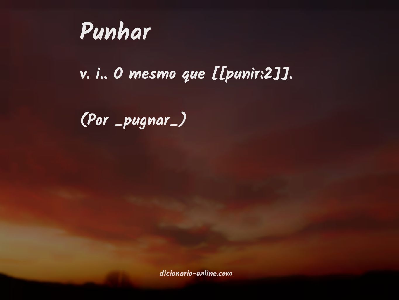 Significado de punhar