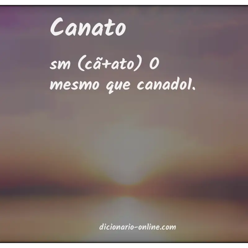 Significado de canato
