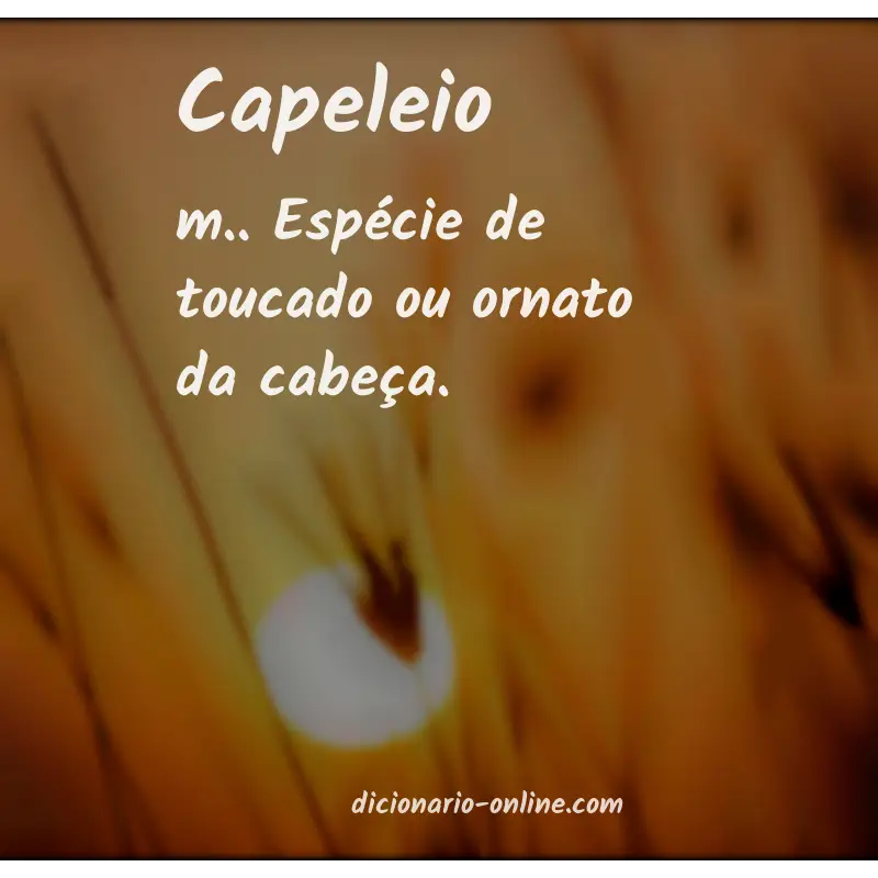 Significado de capeleio