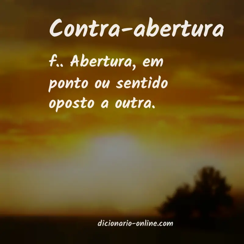 Significado de contra-abertura
