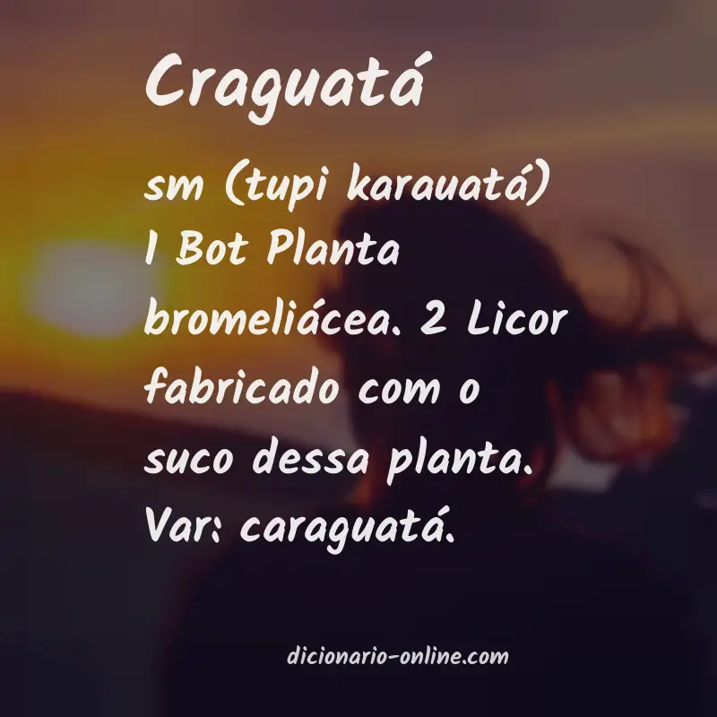 Significado de craguatá