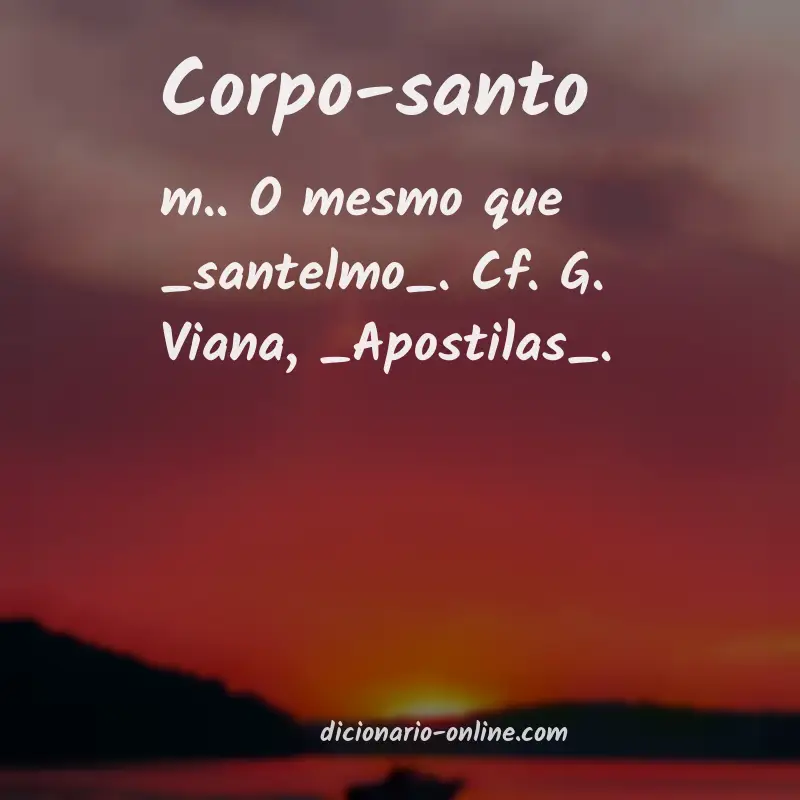 Significado de corpo-santo
