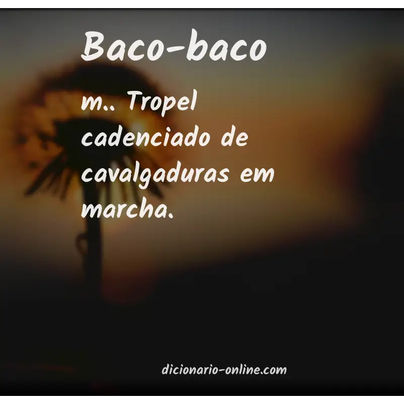 Significado de baco-baco
