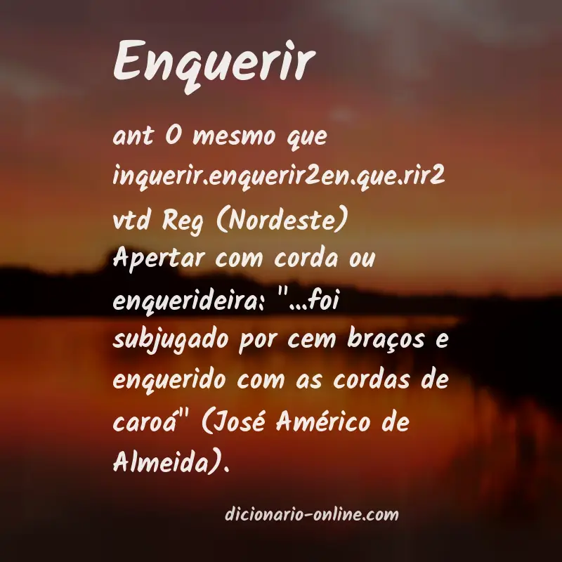 Significado de enquerir
