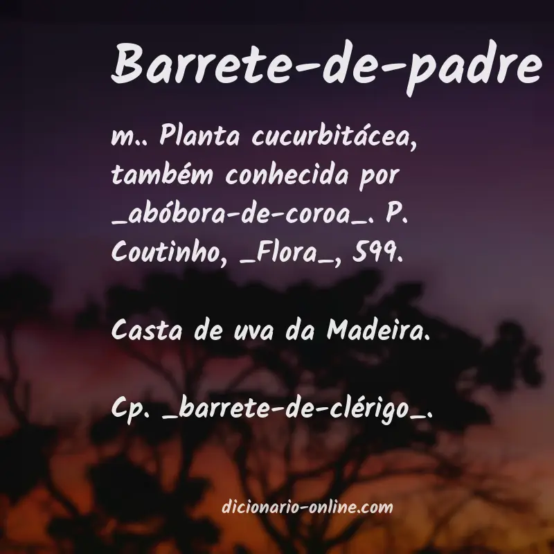 Significado de barrete-de-padre